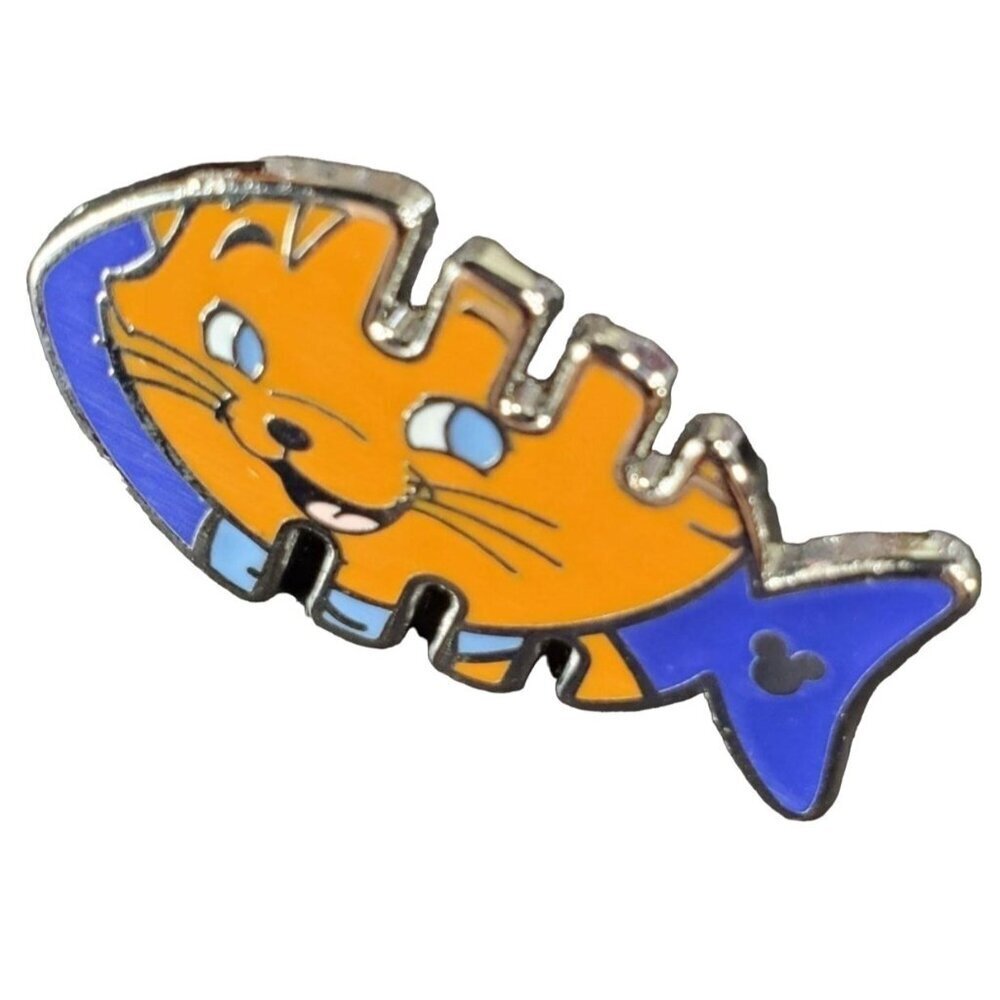 Disney Toulouse Kitten Trading Pin Hidden Mickey Fishbone Aristocrat Badge Pin